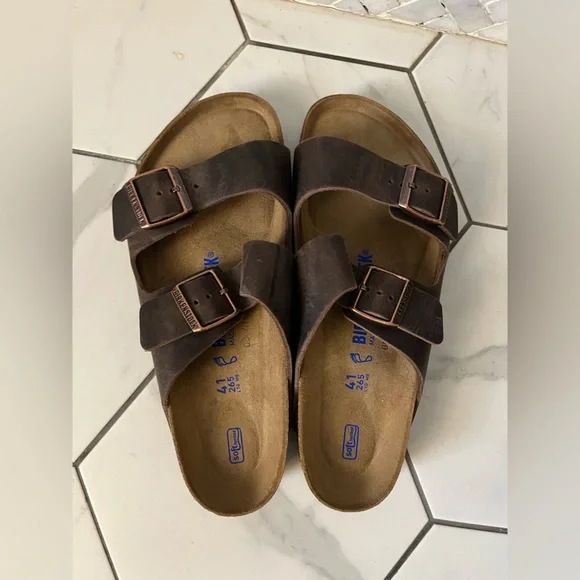 Birkenstock Dark Brown Double Strap Sandals - Picture 2 of 7
